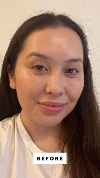 Catharine Malzahn after applying the Chanel Les Beiges Healthy Glow Foundation